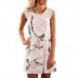 2017 Spring Summer Dress Women Sleeveless Chiffon Floral Printed Party Cocktail Beach Short Dress ve