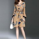 Bell Sleeve Butterfly Lace Up Grace Women\'s Day Dress