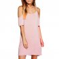 2017 Sexy Off Shouder Summer Dress Women Ladies Casual Solid Round Neck Short Sleeve Shift Straight