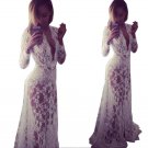 Summer Long Beach Dree for Women Deep V-Neck Boho Maxi Lace Dresses 2016 Fashion Party Dress Beach D