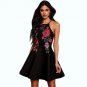 Sexy backless padded print summer dress women Floral Printied Casual Sleeveless Party Evening vestid