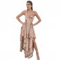 Summer Beach Dress 2017 Womens Spaghetti Strap Holiday Backless Ladies Flower Print Boho Out Split