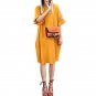Vestido 2017 Women Ruffled Sleeve Crew Neck Casual Loose Shirt Dress Summer Ladies Short Sleeve Long