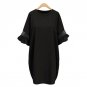 Vestido 2017 Women Ruffled Sleeve Crew Neck Casual Loose Shirt Dress Summer Ladies Short Sleeve Long