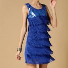 SEQUIN FRINGES WOMAN PARTY DRESSES GREAT GATSBY FRINGE 1920s STYLE ELEGANT FLAPPER CHARLESTON PARTY 