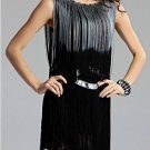 summer dress tassels Great Gatsby 1920s Tassel Flapper Dresses Sleeveless Sheath Casual Dress With B