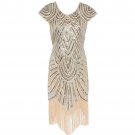 Vintage Sequin Fringe Shining Woman Dress 1920s Flapper Dress Great Gatsby Charleston Evening Party 