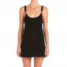 Super Sexy Summer Dress Women Fashion Metal Button Club Wear Strapless Camisole Black Backless Spagh