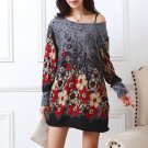 New 2017 antumn winterFashion Women long sleeve Dresses Plus Size Dress Loose girl casual tops tunic