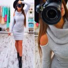 2017 Spring Bow Long Sleeve Strapless Midi Sexy Club Sheath Bodycon Wool Dress Red Green Women Elast
