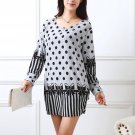 New spring summer 2017 Fashion Women long sleeve Dresses Plus Size Dress Loose girl casual tops  tun