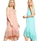 Sleeveless Asym Hollow Women\'s Day Dress