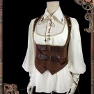 Steampunk Style Women\'s Chiffon Blouse Mechanical Doll Series Gear Embroidered Shirt by Infanta *Pr