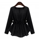 New Blusas Femininas 2017 Autumn Women Tops Casual Long Sleeve V Neck Linen Blouses Solid Elastic Wa