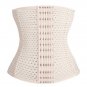Latex Rubber Hollow Breathable Corset Body Shaper Abdominal Belt BK/2XL