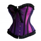 MOONIGHT Hot Sexy Women Corsets Bustiers Purple Gothic Steampunk Women Corset Overbust Fashion Corse