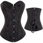 Embroidery Sexy Boned Waist Trainer Brocade Corsets And Bustiers Lace Up Corselet Gothic Plus Size S