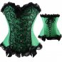 Embroidery Sexy Boned Waist Trainer Brocade Corsets And Bustiers Lace Up Corselet Gothic Plus Size S