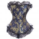 Elegant Lace Floral Corset Sexy Gothic Bustier Steampunk Steel Boned Tights Slimming Waist Trainer A