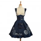 Elegant Gothic Steampunk Dress Vintage Women Victorian Period JSK Lolita Embroidered Lace-up Corset 