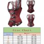 Sexy Steampunk Corset Waist Trainer Halter Corset Overbust Gothic Striped Corsets And Bustiers Burle