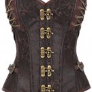 Faux Leather Lace Up corpetes e espartilhos Corset trimming Overbust Gothic Corset Womens Steampunk 