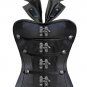 Faux Leather Lace Up corpetes e espartilhos Corset trimming Overbust Gothic Corset Womens Steampunk