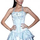 MOONIGHT Sexy Wedding Corset Tops Hatler Gothic Corsets Gothic Corselet Overbust Bustier with Beadin