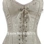 Sexy Women   Front Strap Bodyshaper Steel Boned Lace Up Vest Embroidery Gothic Clothing Waist Corset