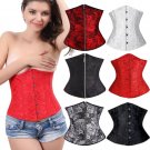 Women Sexy Corsets And Bustiers Lace Up Waist Trainer With Zipper Gothic Underbust Cincher Body Shap