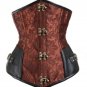 Sexy Gothic Steampunk Underbust Corset Jacquard Spiral Steel Boned Push Up Waist Trainer Bustier S-2