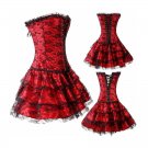 MOONIGHT 5 Color Women Gothic Corsets And Bustier Top Gothic Corset Dress Overbust Waist Corset Lace