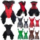 Women\'s Sexy Lace White Corsets And Bustier Top  Overubst Gothic Lingerie Dress Steampunk Halloween
