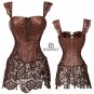 Women\'s Sexy Lace White Corsets And Bustier Top  Overubst Gothic Lingerie Dress Steampunk Halloween