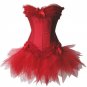 MOONIGHT 5 Color Women Corsets And Bustier Top Gothic Corset Dress Overbust Wasit Corselet with Bow