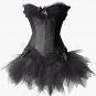 MOONIGHT 5 Color Women Corsets And Bustier Top Gothic Corset Dress Overbust Wasit Corselet with Bow