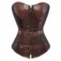 Steampunk Corset Faux Leather Burlesque Clubwear Lace up Boned with Chains Gothic Carnival Clothing