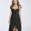 Walson GOTHIC CORSET STEAMPUNK RUFFLE FISHTAIL Satin Ladies Summer  Corset Dress S-2XL size