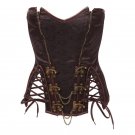 High Quality Plus Size S-6XL Fashion Button Overbust Gothic Corset Womens Chain Steampunk Corsets Bu