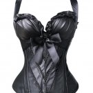 Hot Sexy Lingerie Black Corset Bustier Women Overbust Cincher Sreampunk Gothic PVC Leather Corset Ch