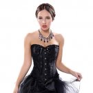 Women\'s Gothic Bowknot Boned Overbust Corset Bodyshaper Waist Trainer + G-String