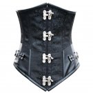 Retro Sexy Gothic Corset Lace up Steel Boned Black Steampunk Corselet Underbust Plus Size S-XXL