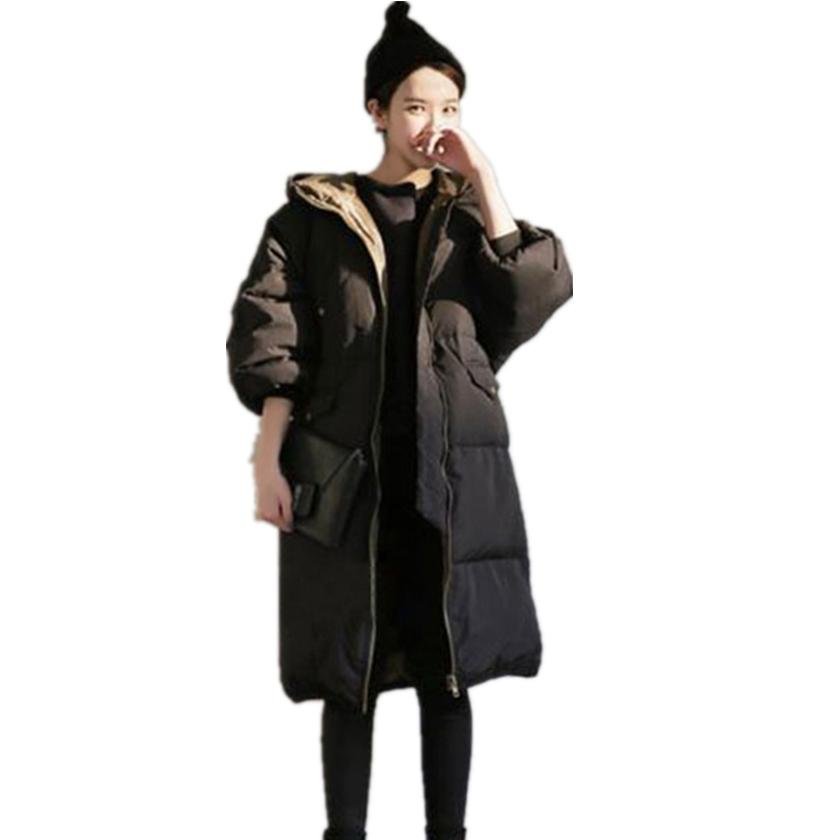 Fashion Winter Women Down Jacket Long Sleeve with White Duck Down Filling Long and thin Coat Outwear
