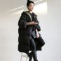 Fashion Winter Women Down Jacket Long Sleeve with White Duck Down Filling Long and thin Coat Outwear