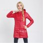 Fashion Winter Women Down Jacket Long Sleeve White Duck Down Filling Long and thin Coat Outwear S-3X