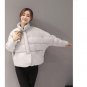Fashion Winter Women Down Jacket Long bat sleeved White Duck Down Filling thin covered button Coat O