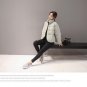 Fashion Winter Women Down Jacket Long bat sleeved White Duck Down Filling thin covered button Coat O