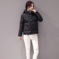 Fashion Winter Women Down Jacket bat sleeved White Duck Down Filling thin covered button Coat Outwea