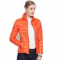 Fashion Winter Women Down Jacket Long Sleeve White Duck Down Filling Zippers Short and thin Coat Out