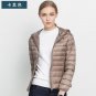 Woman Fall Winter Padded Warm Coat Ultra Light Duck Down Jacket Female Overcoat Slim Solid Jackets S